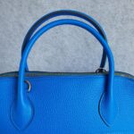 Hermes Bolide 35 Blue Hydra Clemence Leather with Gold Plated Hardware #TCKY-17 - Image 19