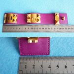 Hermes CDC Bracelet Anemone Purple Swift Leather With Gold Plated Hardware #KYOK-4 - Image 6