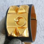Hermes CDC Bracelet Black Swift Leather With Gold Plated Hardware #TTCC-3 - Image 3