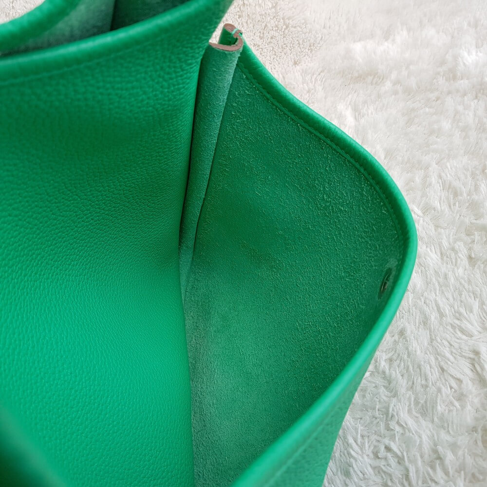 Hermes Bambou Green Evelyne III 29cm PM Cross-Body Messenger Bag
