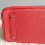 Hermes Shoulder Birkin Bougainvillea Pink Clemence Leather with Palladium Plated Hardware #KUKU-2 - Image 11