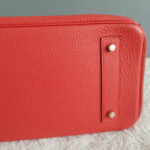 Hermes Shoulder Birkin Bougainvillea Pink Clemence Leather with Palladium Plated Hardware #KUKU-2 - Image 12