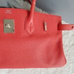 Hermes Shoulder Birkin Bougainvillea Pink Clemence Leather with Palladium Plated Hardware #KUKU-2 - Image 3