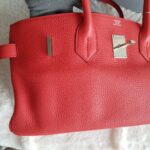 Hermes Shoulder Birkin Bougainvillea Pink Clemence Leather with Palladium Plated Hardware #KUKU-2 - Image 2