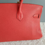 Hermes Shoulder Birkin Bougainvillea Pink Clemence Leather with Palladium Plated Hardware #KUKU-2 - Image 5