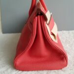 Hermes Shoulder Birkin Bougainvillea Pink Clemence Leather with Palladium Plated Hardware #KUKU-2 - Image 9