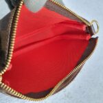 LV Mini Pochette Accessoires Damier Ebene Coated Canvas with Gold Hardware #GLSSU-2 - Image 12