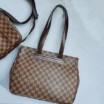 LV Parioli Shoulder Bag Damier Ebene Canvas with Leather and Gold Hardware #TSRR-1
