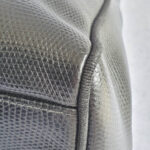 Salvatore Ferragamo Vintage Shopper Black Lizard Printed Leather with Gold Hardware #KRUY-3 - Image 14