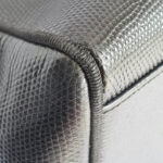 Salvatore Ferragamo Vintage Shopper Black Lizard Printed Leather with Gold Hardware #KRUY-3 - Image 16