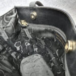 Salvatore Ferragamo Vintage Shopper Black Lizard Printed Leather with Gold Hardware #KRUY-3 - Image 27