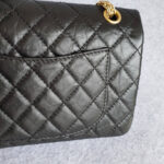Chanel 2.55 Double Flap A37586 Black Aged Calfskin with Gold Hardware #TTRE-1 - Image 6