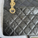 Chanel 2.55 Double Flap A37586 Black Aged Calfskin with Gold Hardware #TTRE-1 - Image 3