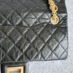 Chanel 2.55 Double Flap A37586 Black Aged Calfskin with Gold Hardware #TTRE-1 - Image 4