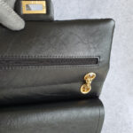 Chanel 2.55 Double Flap A37586 Black Aged Calfskin with Gold Hardware #TTRE-1 - Image 20