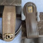 Chanel 2Way-bag Olive Brown Leather with Rustic Gold Hardware #TTLR-1 - Image 23