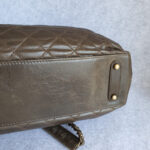 Chanel 2Way-bag Olive Brown Leather with Rustic Gold Hardware #TTLR-1 - Image 11