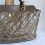 Chanel 2Way-bag Olive Brown Leather with Rustic Gold Hardware #TTLR-1 - Image 5