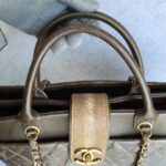 Chanel 2Way-bag Olive Brown Leather with Rustic Gold Hardware #TTLR-1 - Image 19