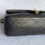 Chanel Vintage Medium Double Flap Black Lambskin with Gold Hardware #TTUE-1 - Image 13