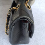 Chanel Vintage Medium Double Flap Black Lambskin with Gold Hardware #TTUE-1 - Image 10