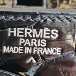 Hermes Birkin 35 Black Shiny Porosus with Palladium Plated Hardware #TTLR-15 - Image 29