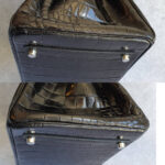 Hermes Birkin 35 Black Shiny Porosus with Palladium Plated Hardware #TTLR-15 - Image 15