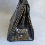 Hermes Birkin 35 Black Shiny Porosus with Palladium Plated Hardware #TTLR-15 - Image 14