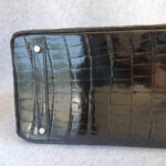 Hermes Birkin 35 Black Shiny Porosus with Palladium Plated Hardware #TTLR-15 - Image 16