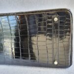 Hermes Birkin 35 Black Shiny Porosus with Palladium Plated Hardware #TTLR-15 - Image 17