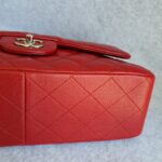 Chanel Jumbo Double Flap Red Grained Calfskin with Silver Hardware #TOKO-1 - Image 12