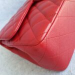 Chanel Jumbo Double Flap Red Grained Calfskin with Silver Hardware #TOKO-1 - Image 14