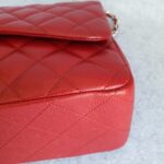 Chanel Jumbo Double Flap Red Grained Calfskin with Silver Hardware #TOKO-1 - Image 15
