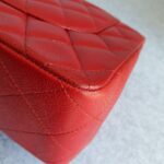 Chanel Jumbo Double Flap Red Grained Calfskin with Silver Hardware #TOKO-1 - Image 16