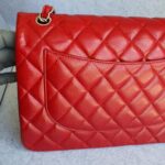 Chanel Jumbo Double Flap Red Grained Calfskin with Silver Hardware #TOKO-1 - Image 5