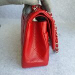 Chanel Jumbo Double Flap Red Grained Calfskin with Silver Hardware #TOKO-1 - Image 8
