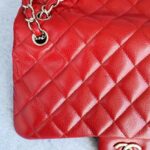 Chanel Jumbo Double Flap Red Grained Calfskin with Silver Hardware #TOKO-1 - Image 3
