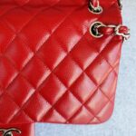 Chanel Jumbo Double Flap Red Grained Calfskin with Silver Hardware #TOKO-1 - Image 4