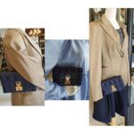 Dior Addict WOC Wallet On Chain/Clutch Blue Lambskin with Rustic Gold Hardware #TOEO-5 - Image 35