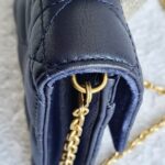 Dior Addict WOC Wallet On Chain/Clutch Blue Lambskin with Rustic Gold Hardware #TOEO-5 - Image 14