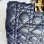 Dior Addict WOC Wallet On Chain/Clutch Blue Lambskin with Rustic Gold Hardware #TOEO-5 - Image 3