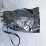 Salvatore Ferragamo Shoulder Bag Black Patent Leather with Silver Hardware #TTYR-3 - Image 7