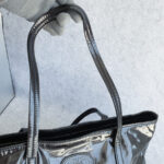 Salvatore Ferragamo Shoulder Bag Black Patent Leather with Silver Hardware #TTYR-3 - Image 19