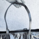 Salvatore Ferragamo Shoulder Bag Black Patent Leather with Silver Hardware #TTYR-3 - Image 20