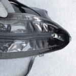 Salvatore Ferragamo Shoulder Bag Black Patent Leather with Silver Hardware #TTYR-3 - Image 11