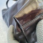 Salvatore Ferragamo Shoulder Bag Black Patent Leather with Silver Hardware #TTYR-3 - Image 16