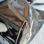 Salvatore Ferragamo Shoulder Bag Black Patent Leather with Silver Hardware #TTYR-3 - Image 15