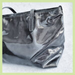Salvatore Ferragamo Shoulder Bag Black Patent Leather with Silver Hardware #TTYR-3 - Image 6