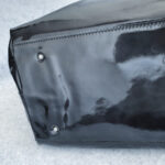 Salvatore Ferragamo Shoulder Bag Black Patent Leather with Silver Hardware #TTYR-3 - Image 12