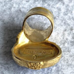 YSL Sz6 Arsty Ring Blue Lapis Stone wIth Gold Plated Hardware #KYYT-13 - Image 9